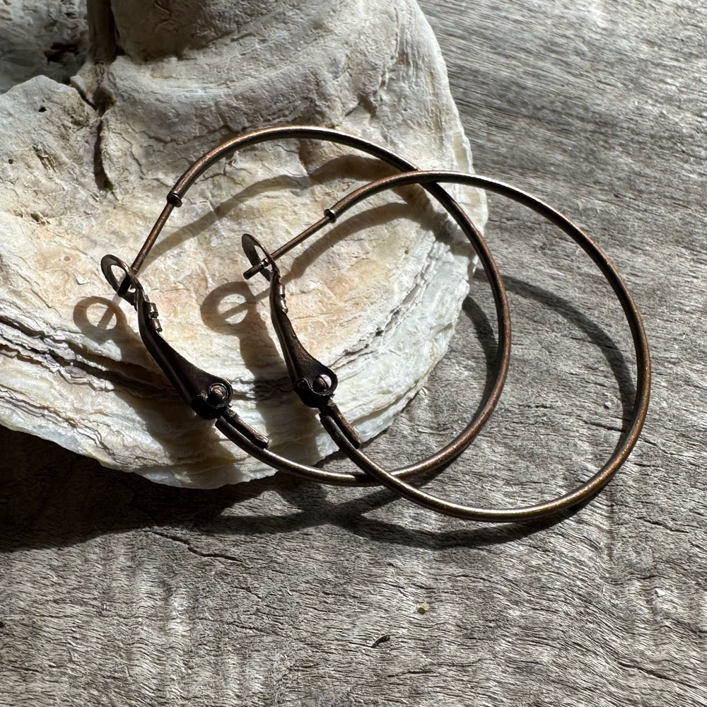 Hoops - antique copper