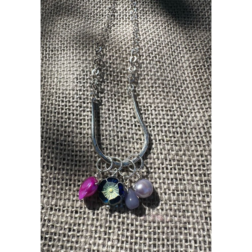 Lavender & Pink 25” Sterling Collect Pendant