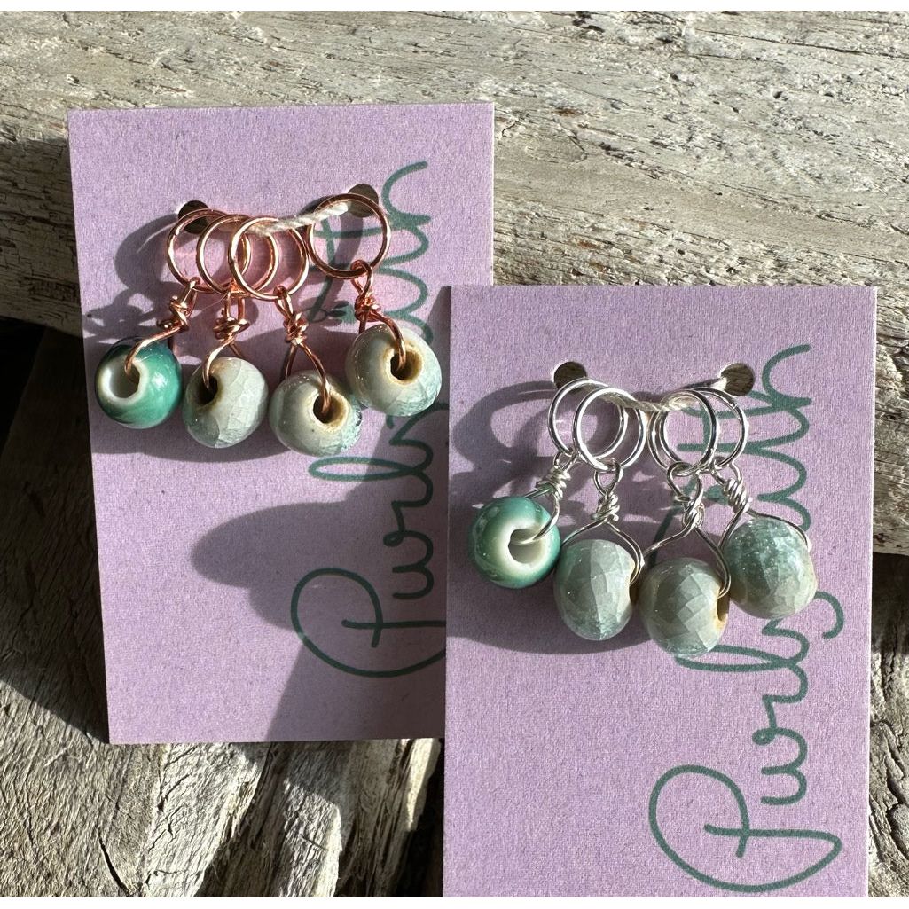 Crackled Ceramic Stitch Markers