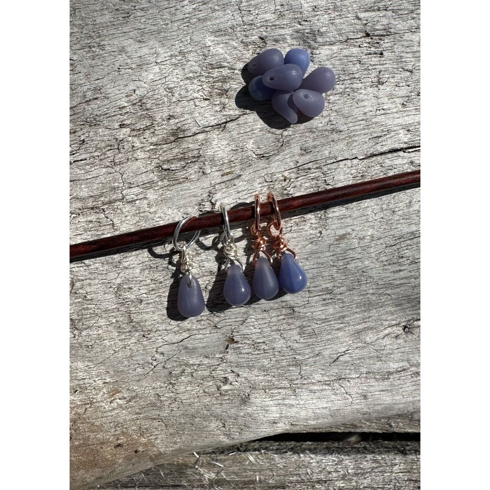 Small Handcrafted Glass Drops - Lilac