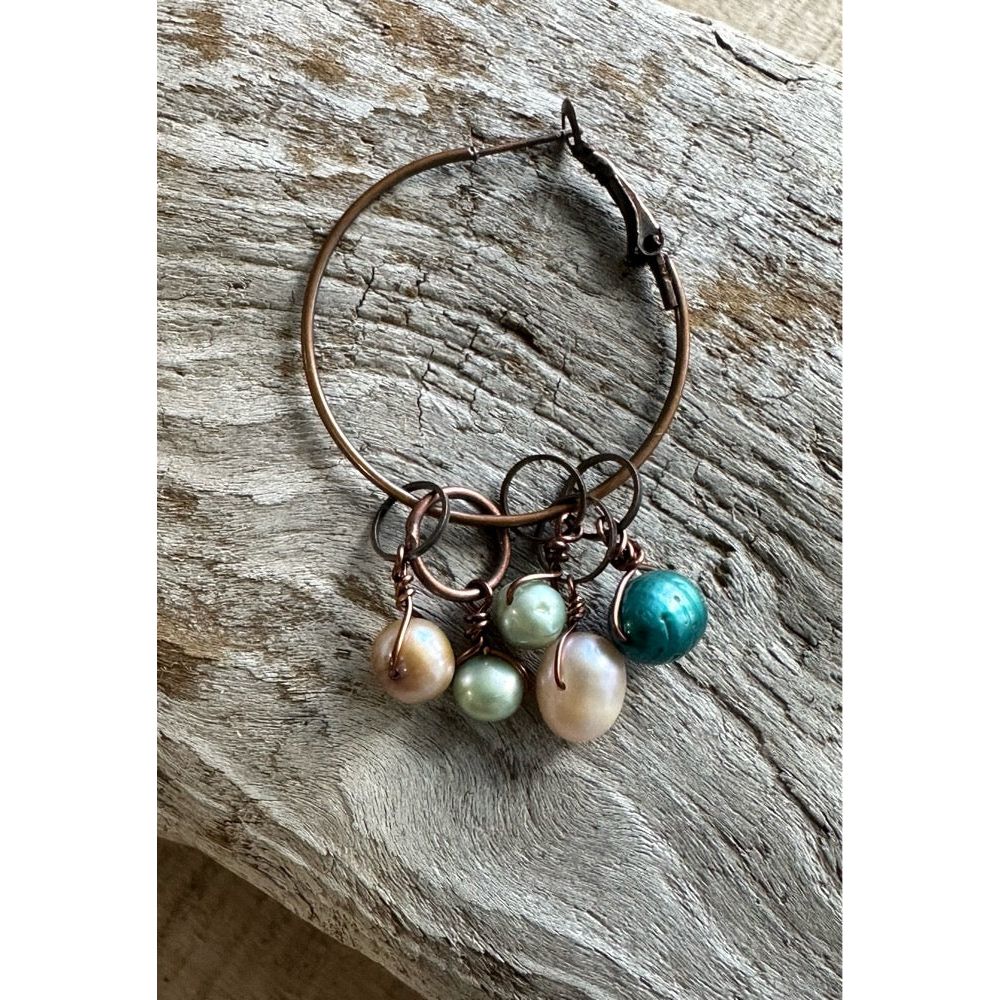 Antique Copper Hoop Earrings