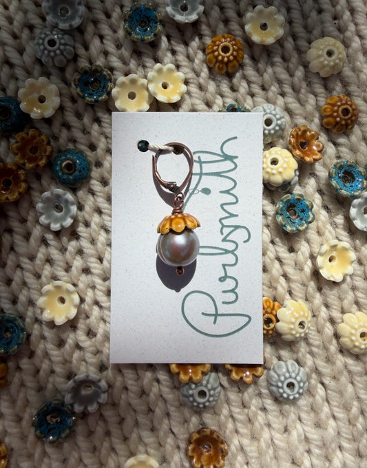 Ceramic & Pearl Acorn