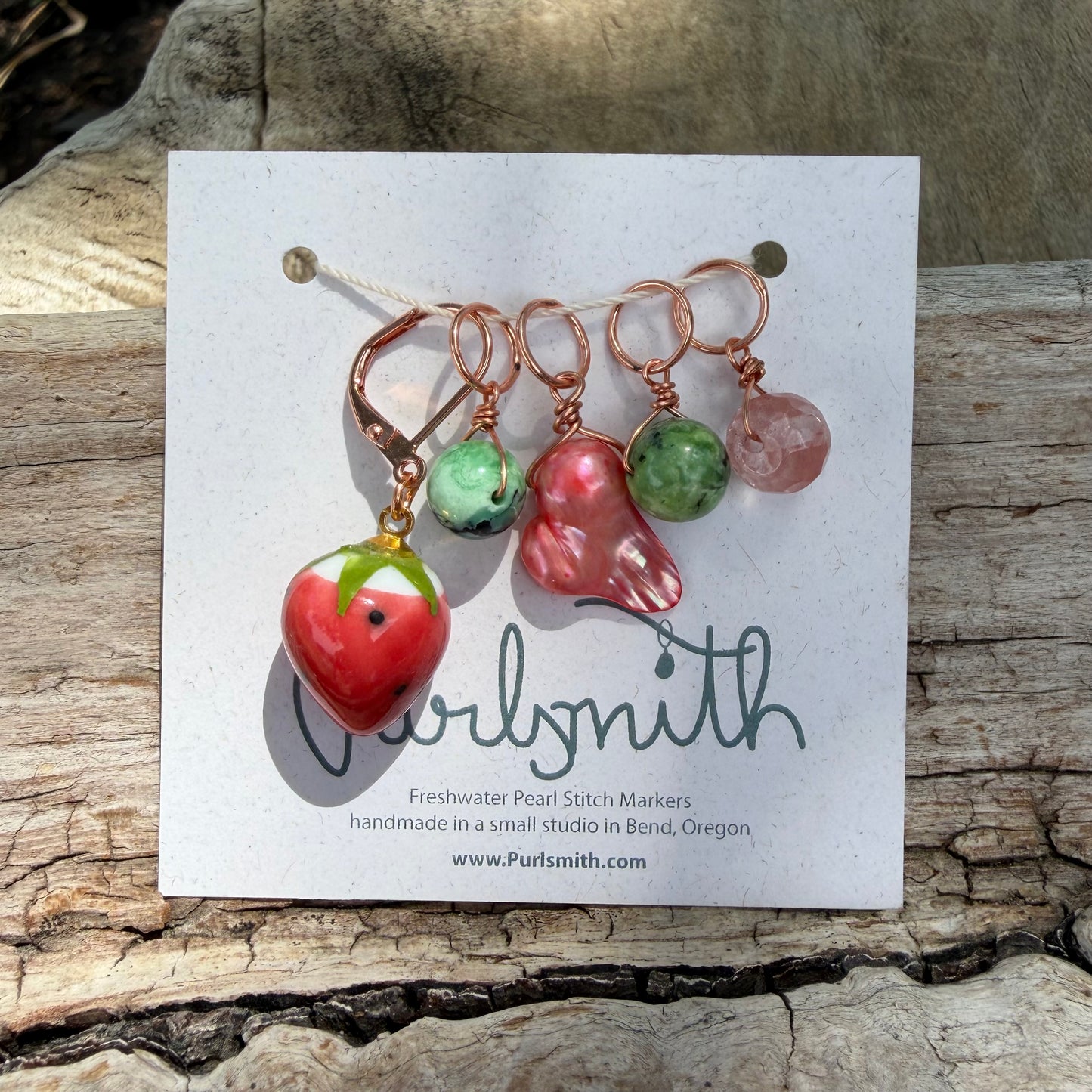 Ceramic Strawberry & Gemstone Mix