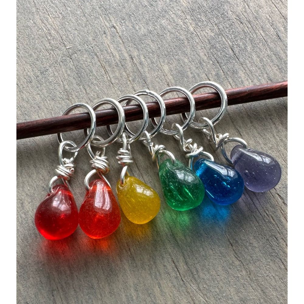 Glass Drops Set of 6 - Rainbow