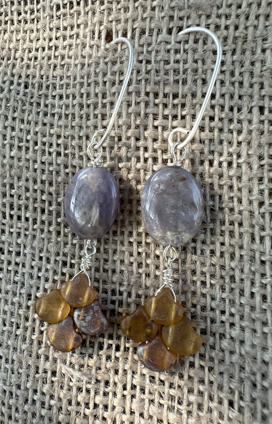 Imperial Jasper & Glass Earrings #2