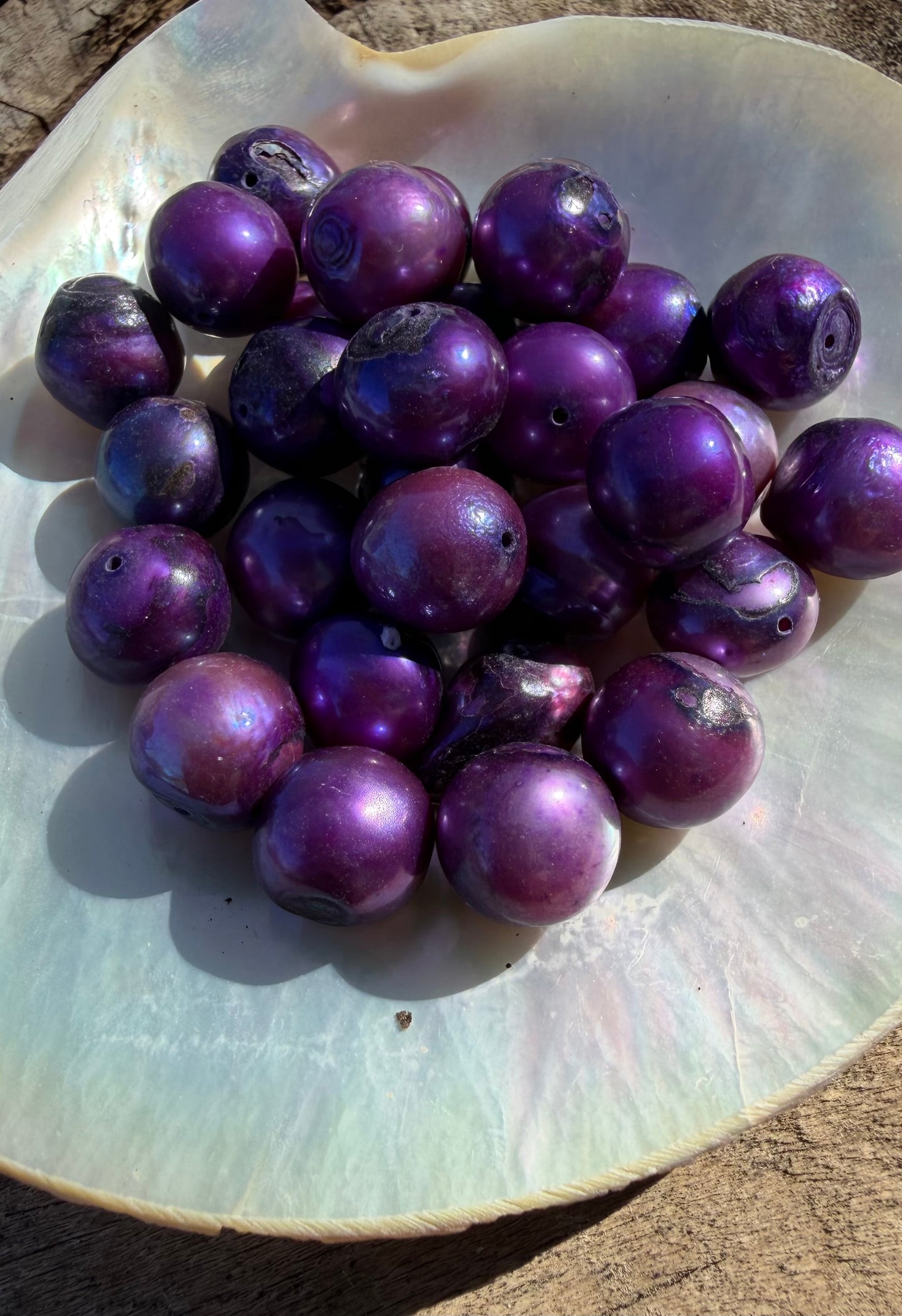 Freshwater Pearls - Aubergine