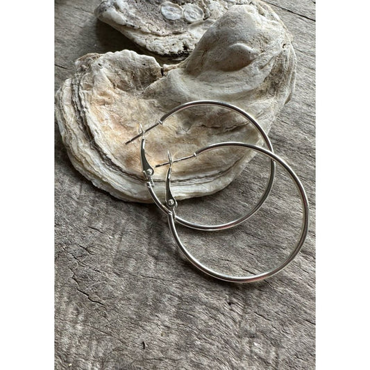 Hoops - Small Silver plated