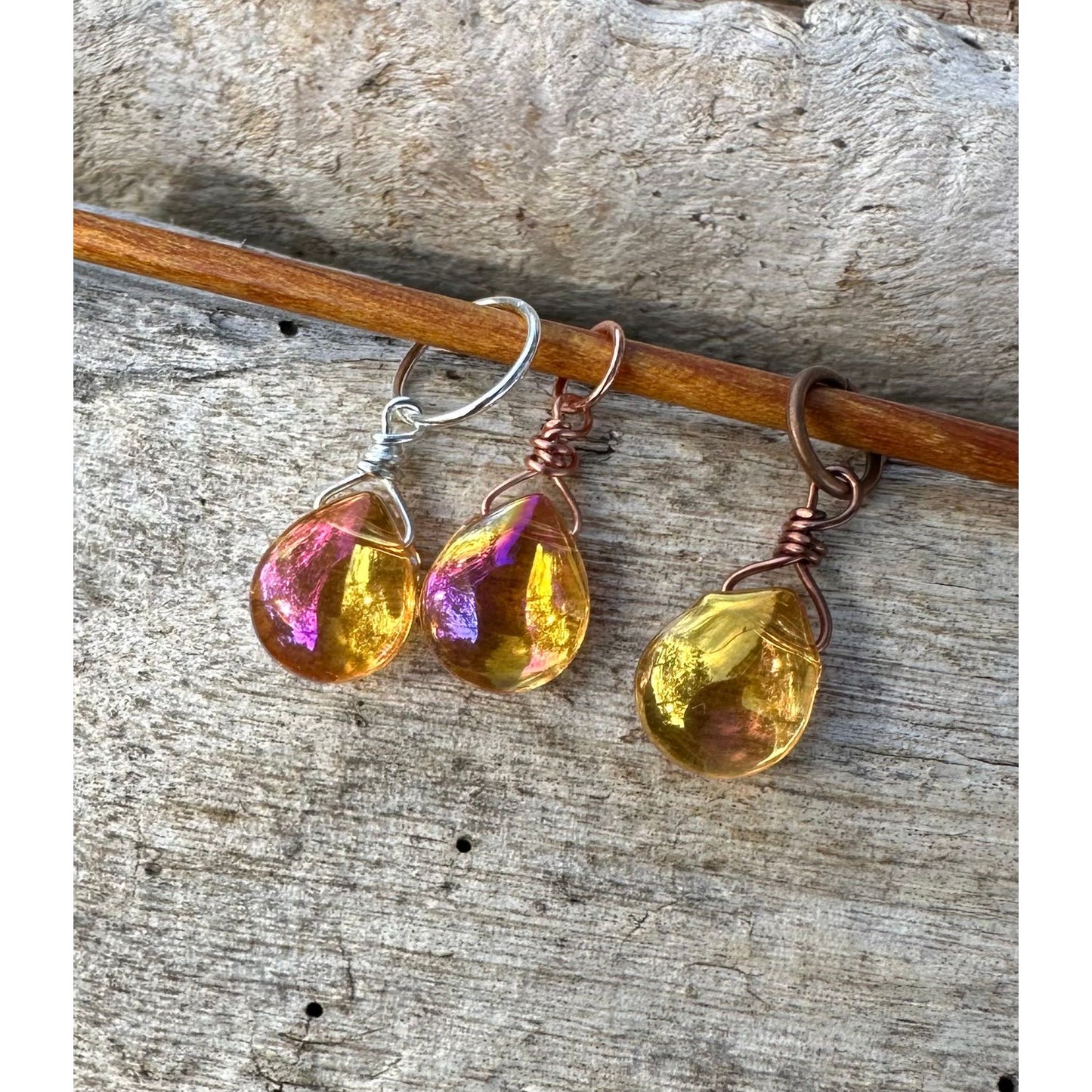 Plump Glass Drops- Rose Gold