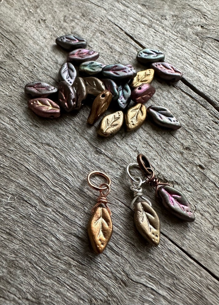 Glass Leaves Set - Metallics