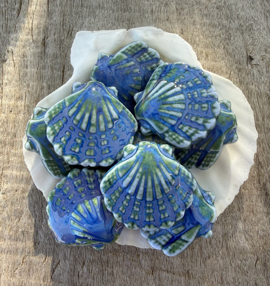 Scallop Marker Holder- Periwinkle Sage