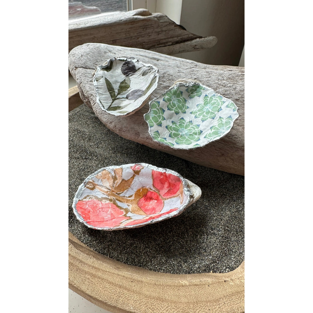 Oyster Shell Vessels/Silver edging - New Patterns