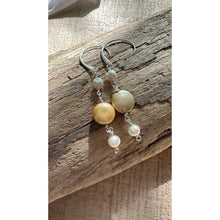 Load image into Gallery viewer, Fine Silver &amp; Freshwater Coin Pearl Earrings
