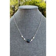 Load image into Gallery viewer, Green Coin &amp; Sterling Necklace
