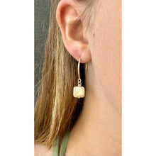 Load image into Gallery viewer, Fine Silver &amp; Freshwater Square Pearl Earrings
