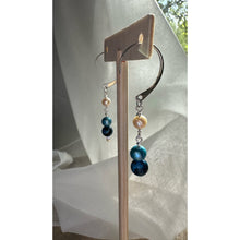 Load image into Gallery viewer, Fine Silver, Freshwater Pearl &amp; Agate Earrings

