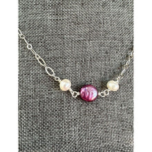 Load image into Gallery viewer, Purple Coin Pearl Necklace
