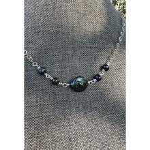 Load image into Gallery viewer, Deep Dark Coin &amp; Sterling Necklace
