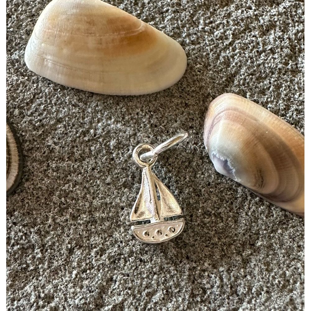 Sterling Sailboat Stitch Marker/Charm