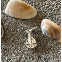 Load image into Gallery viewer, Sterling Sailboat Stitch Marker/Charm
