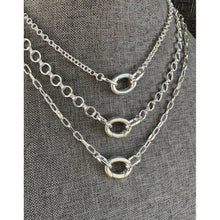 Load image into Gallery viewer, Silver Plated Locking Clasp Necklace
