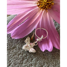 Load image into Gallery viewer, Sterling Silver Bumble Bee Stitch Marker/Charm
