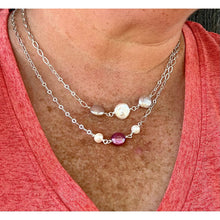 Load image into Gallery viewer, Purple Coin Pearl Necklace
