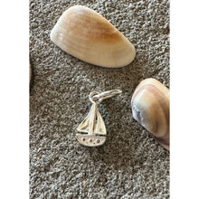 Load image into Gallery viewer, Sterling Sailboat Stitch Marker/Charm
