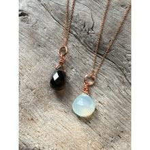 Load image into Gallery viewer, Chalcedony Pendant on Rose Gold Necklace

