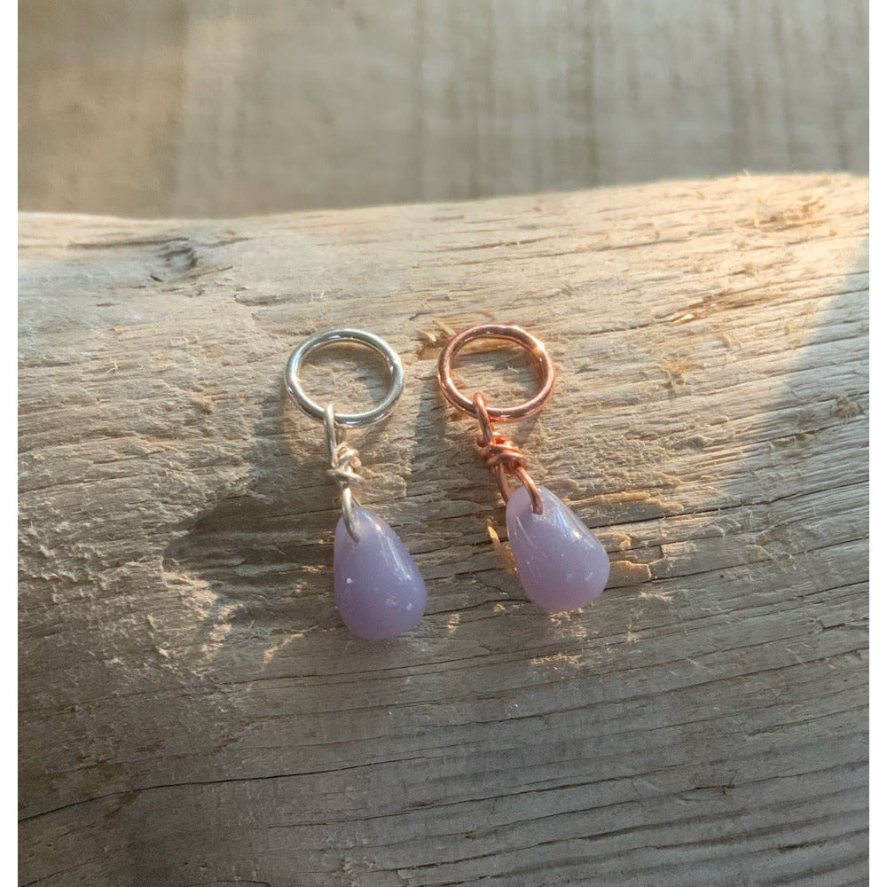 Small Handcrafted Glass Drops - Lavender