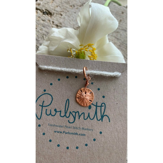 Rose Gold Sand Dollar Stitch Marker/Charm