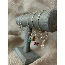Load image into Gallery viewer, Silver Plated Locking Clasp Charm Bracelet
